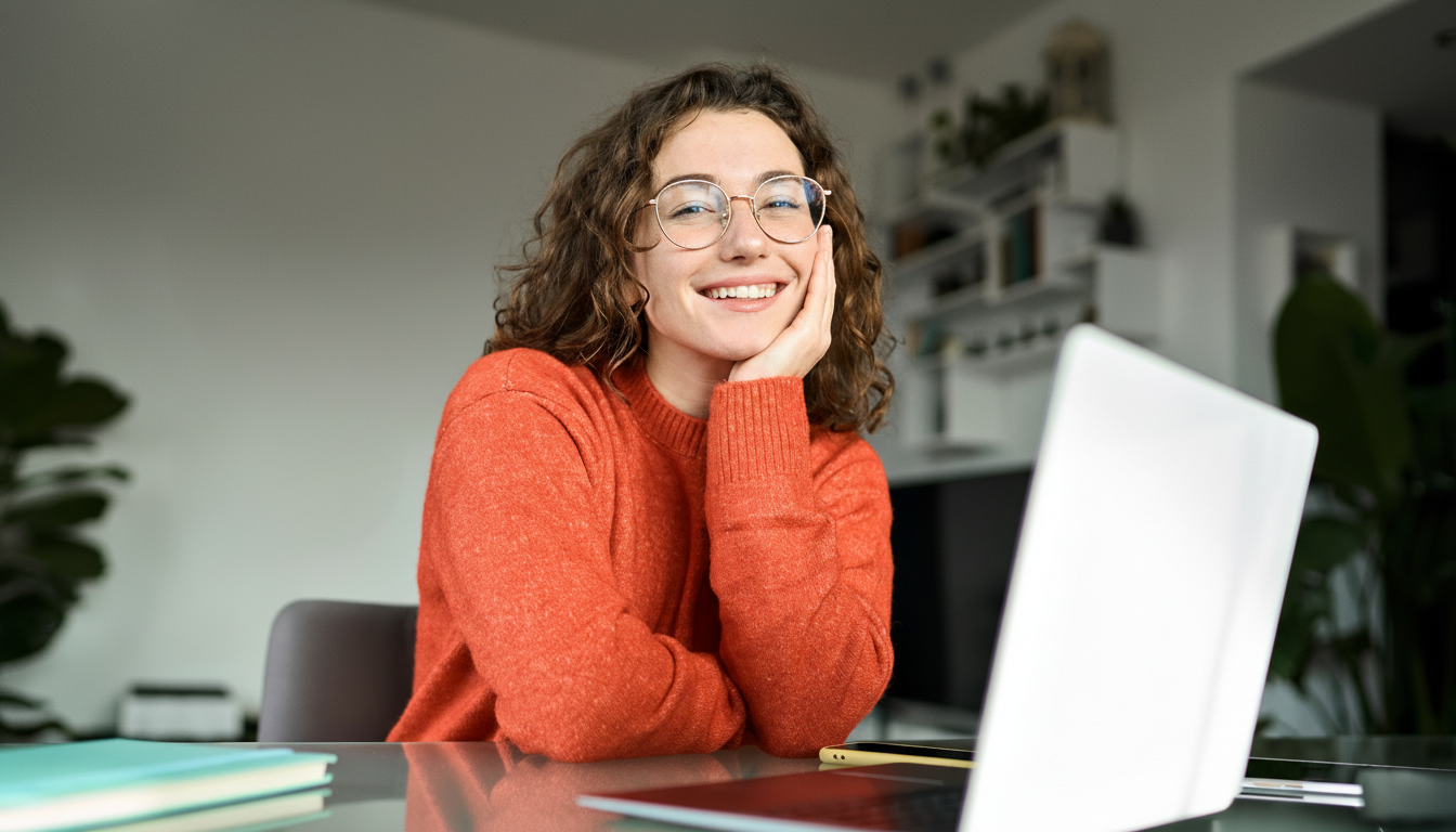Professional virtual assistant working remotely